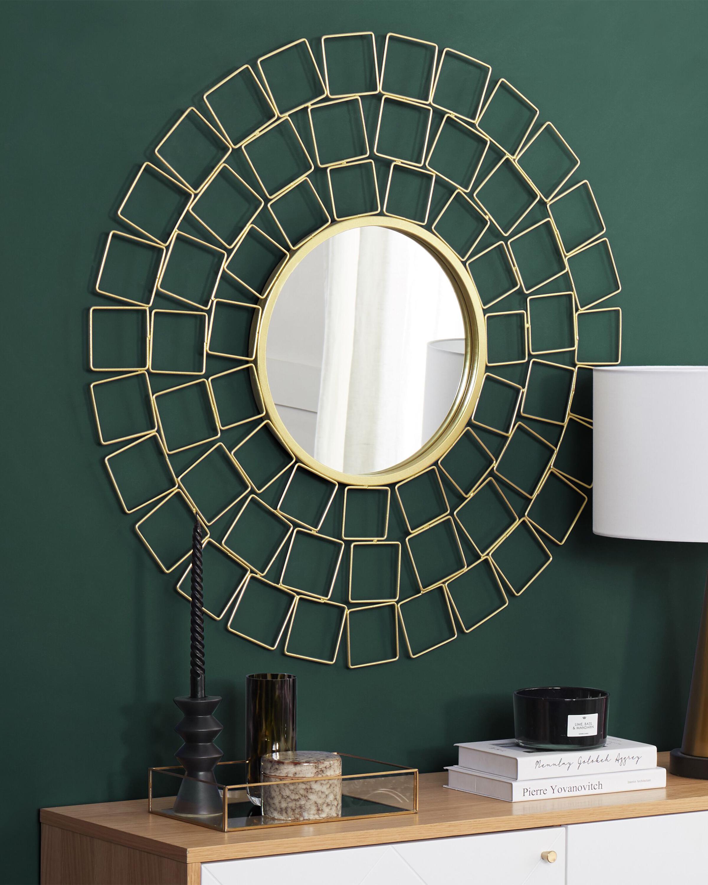 Wall Mirror LABRIT 90 cm 90 cm Metal Gold