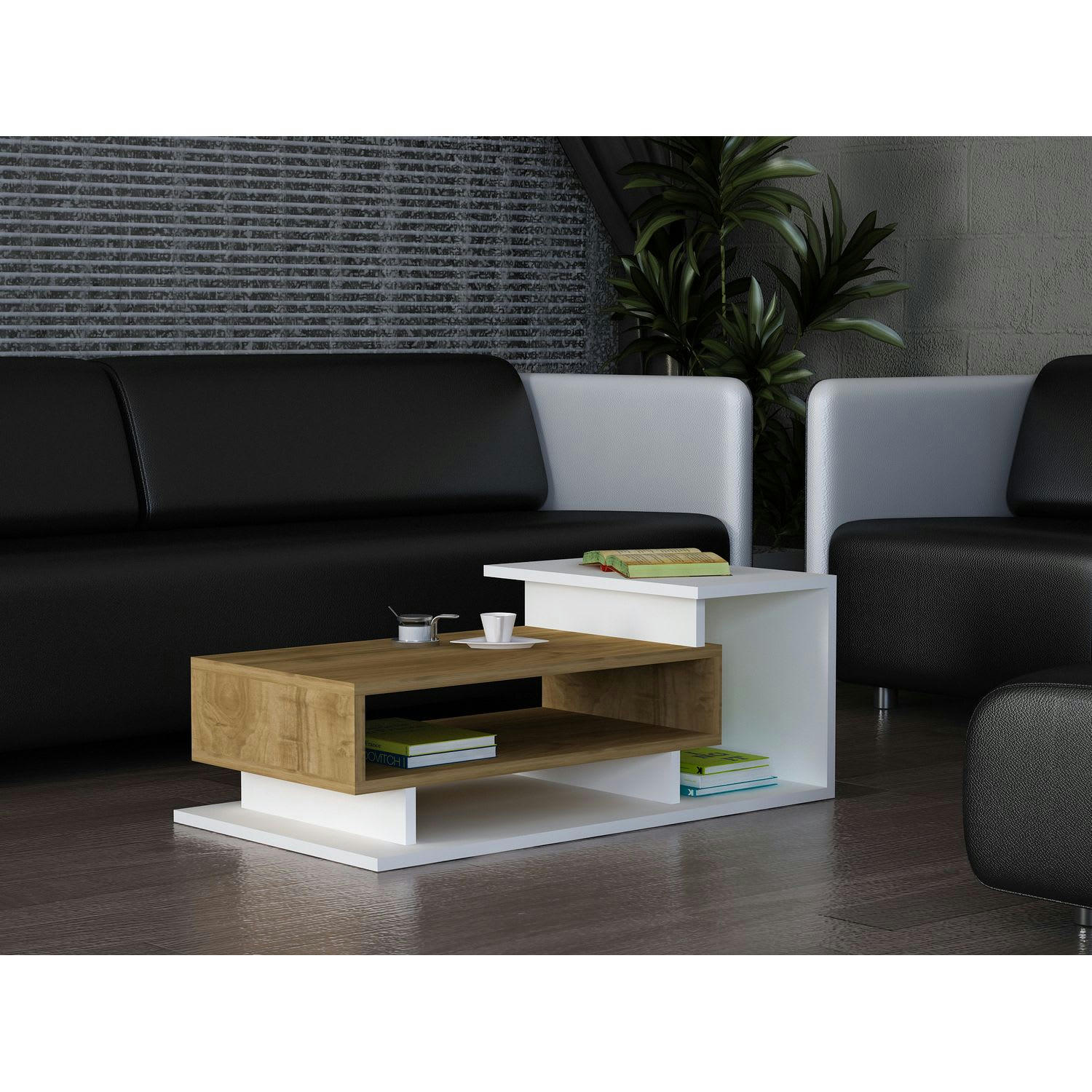SPRING - Table basse design scandinave  blanc