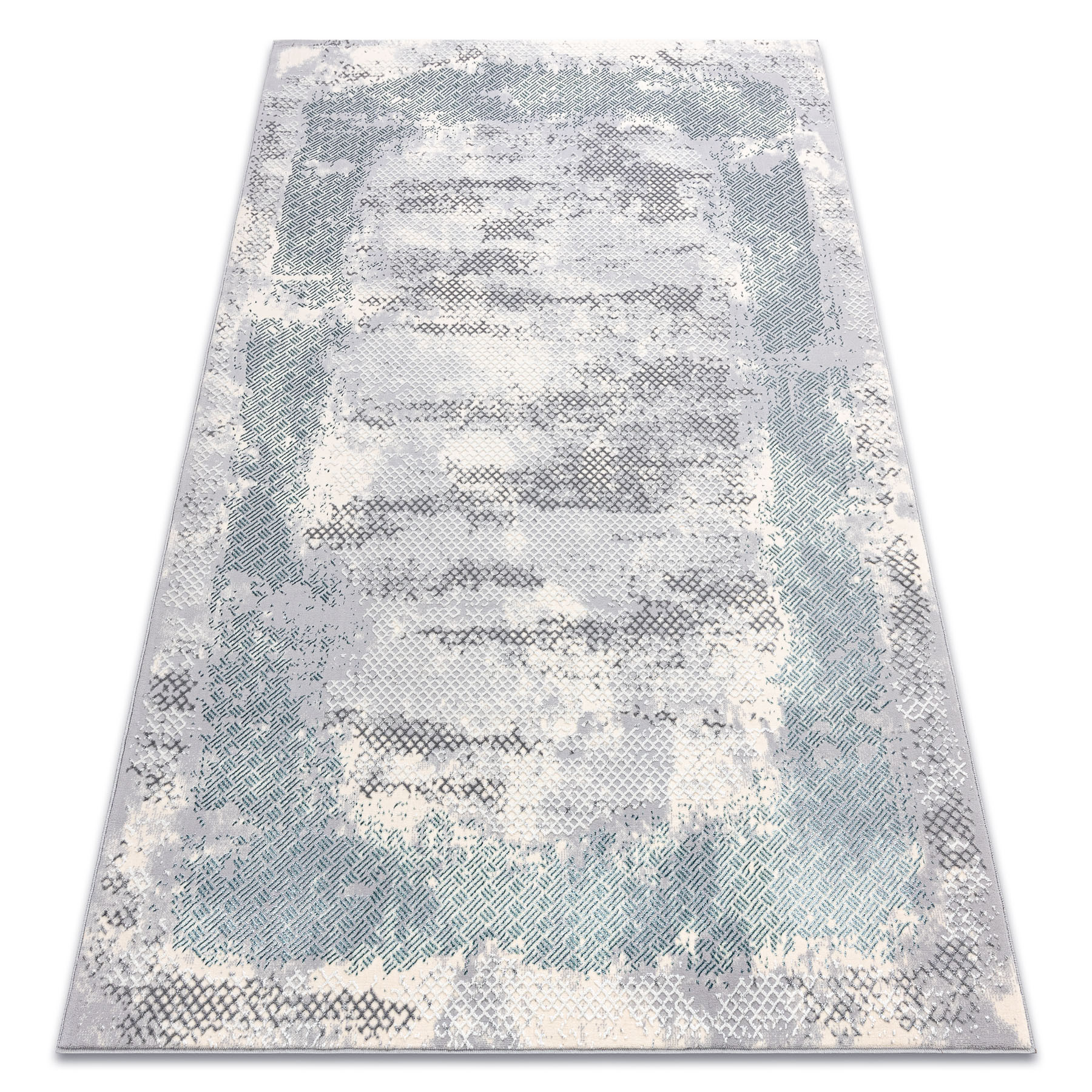 Dywan CORE A004 Ramka, Przecierany - Strukturalny, dwa poziomy 80x150 cm