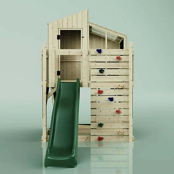 Aire de jeu PolarPlay Comète Aire de jeux portique bois avec toboggan &échelle d'escalade