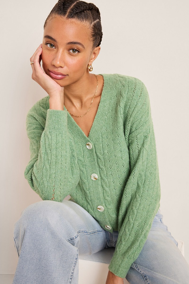 Courtney Cable Knit Cardigan