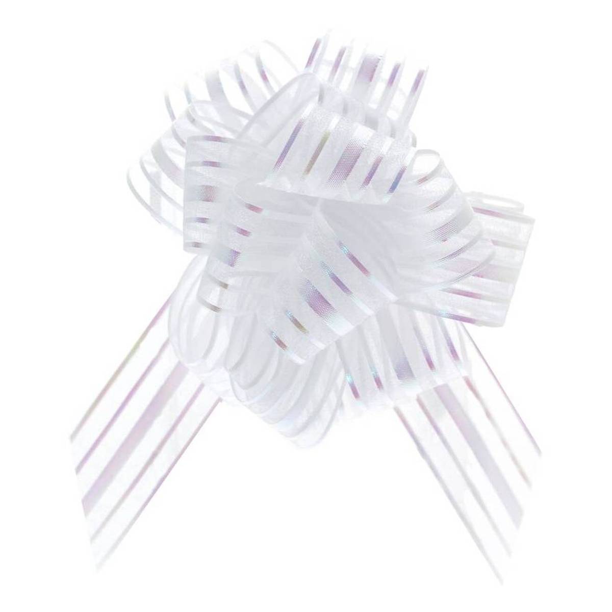 White Organza Pull Bow 3cm