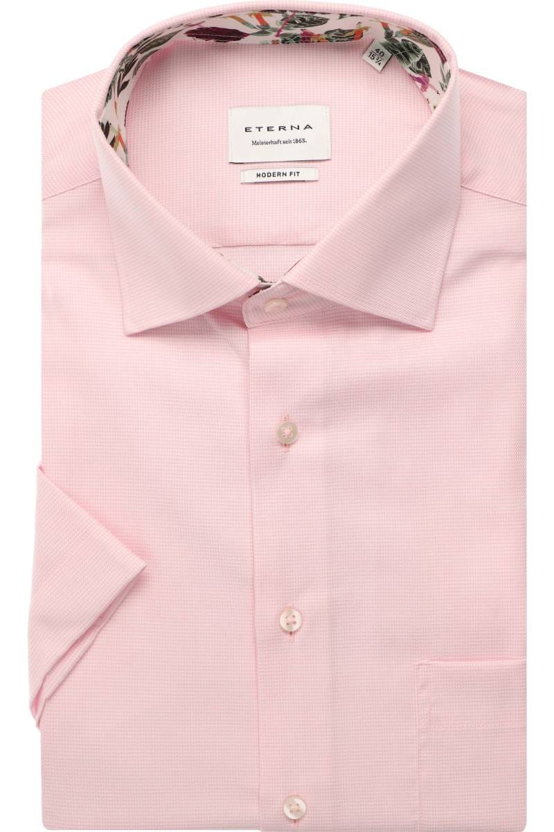 ETERNA Modern Fit Hemd rosa, Strukturiert