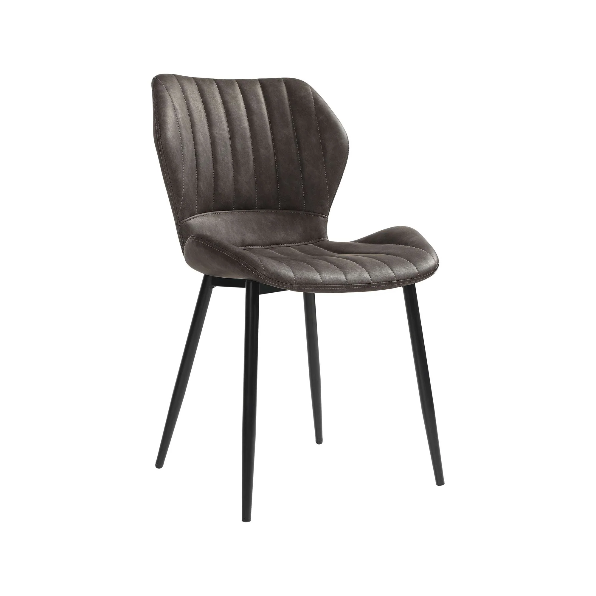 2 Chaises PU gris