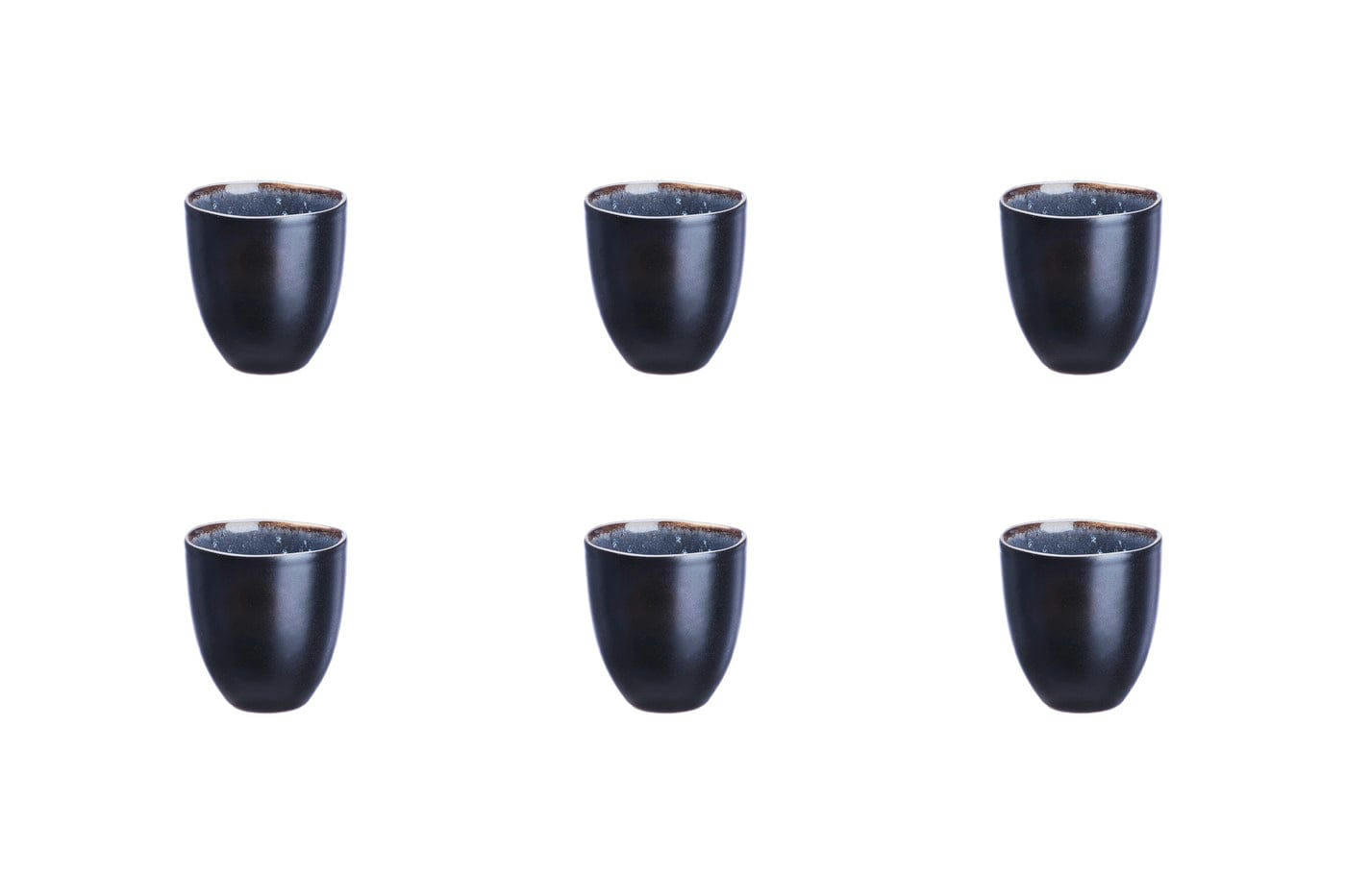 REACTIV - Lot de 6 tasses en grès bleu D7