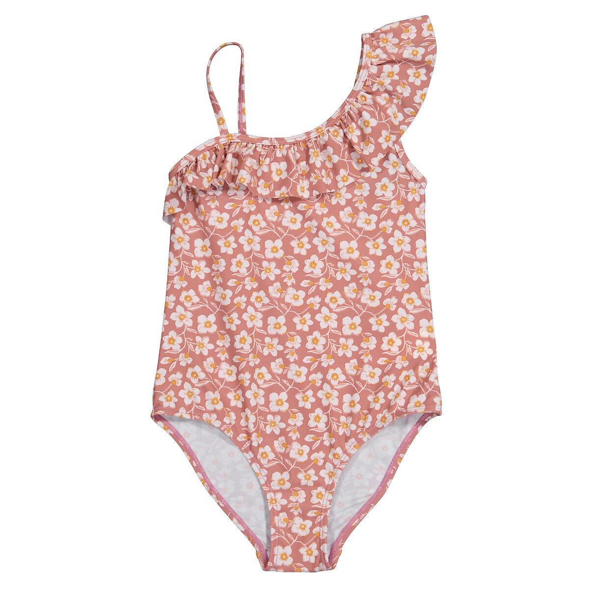 Maillot de bain 1 pièce asymétrique imprimé fleurs