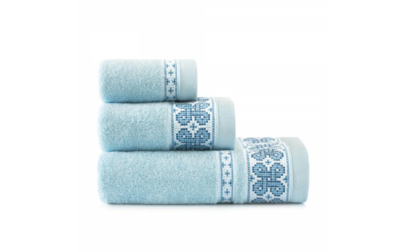 Ręcznik La Boca 70x140 niebieski frotte 420 g/m2 Zwoltex