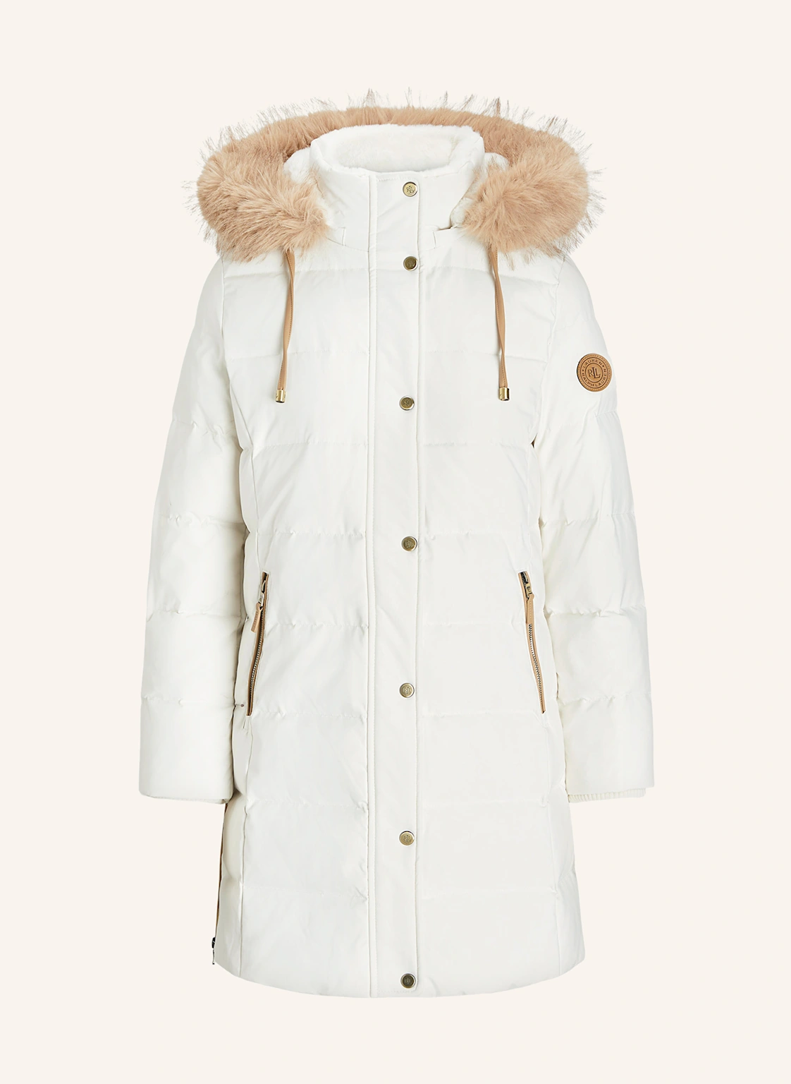 LAUREN RALPH LAUREN Daunenmantel mit abnehmbarem Kragen und Kunstfell