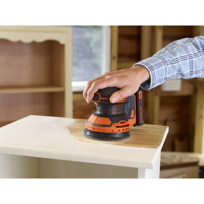 Ponceuse excentrique sur batterie BDCROS18-QW 1,5 Ah 18 V BLACK DECKER