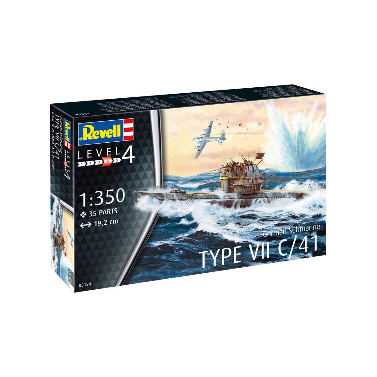 Revell German Submarine Type VII C41 Model Kit 1:350