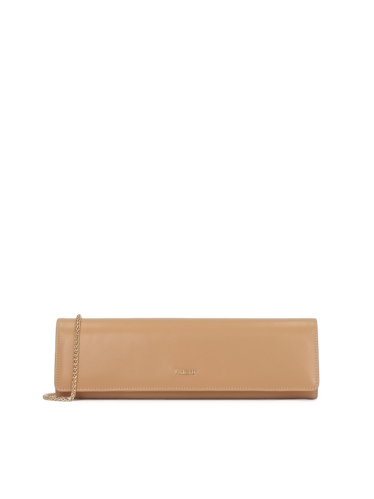 Leather oblong occasion bag