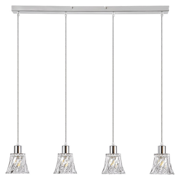 Lampa wisząca chromowana przezroczysta Hestia 4xE14x40W Rabalux