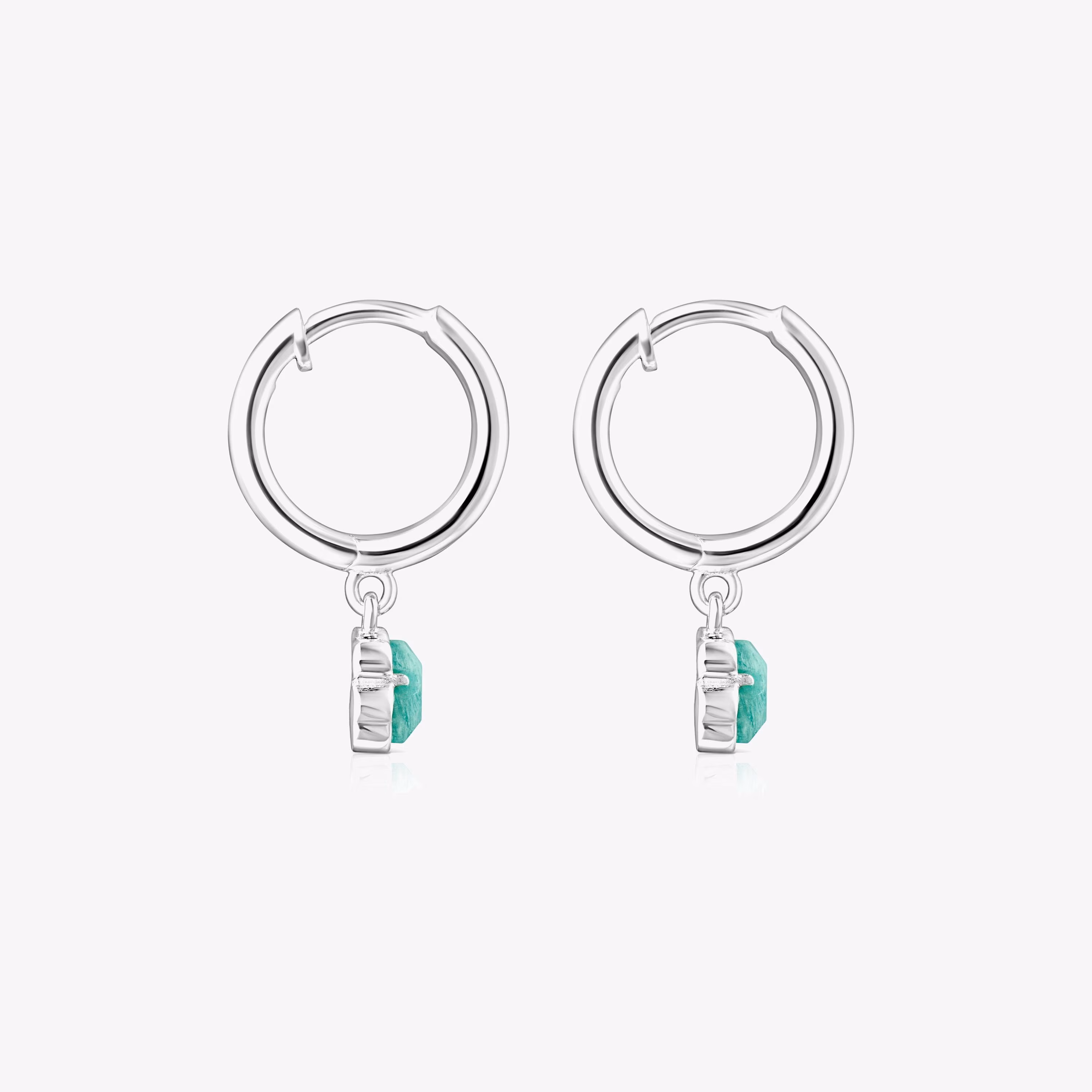 Pendientes de plata y amazonita Cool Color