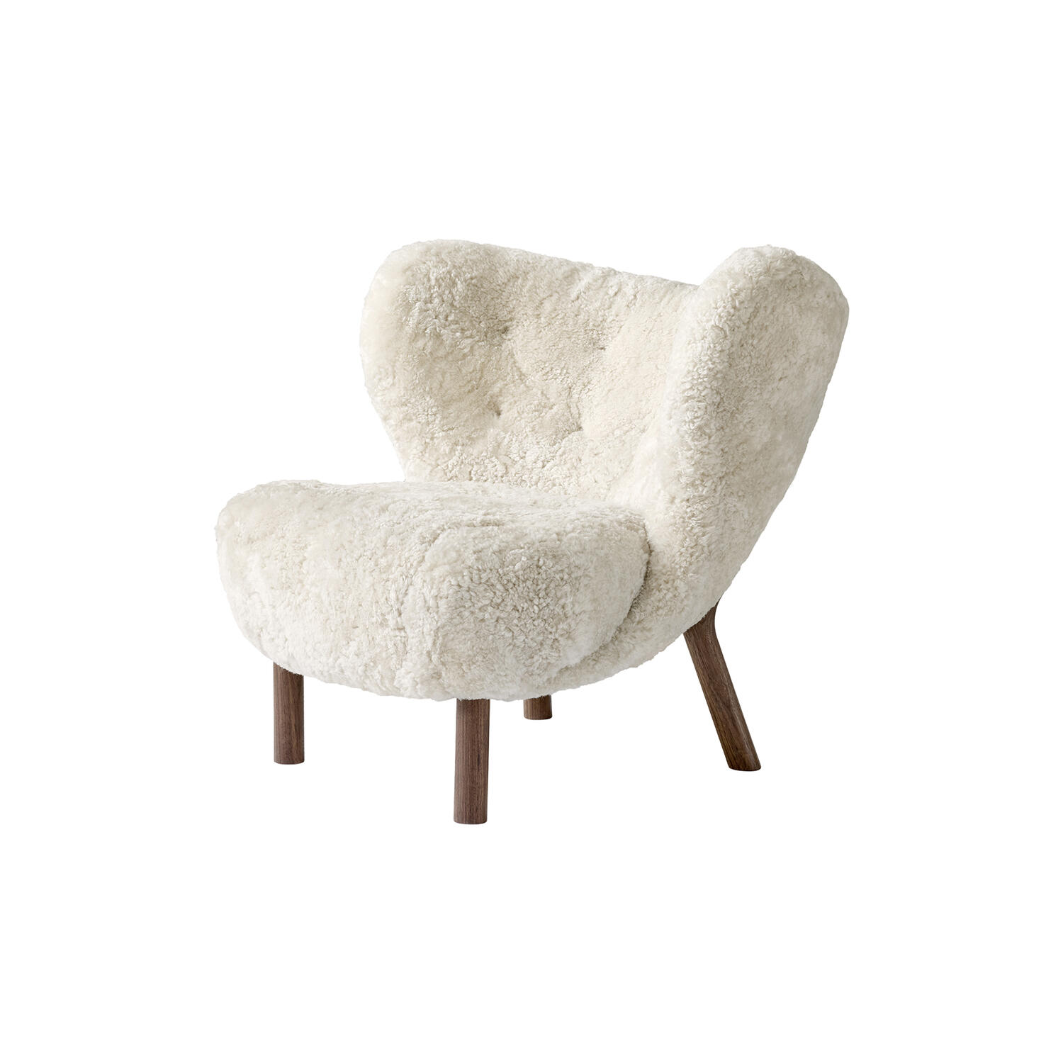 Little Petra VB1 loungestol, Moonlight/olieret valnød