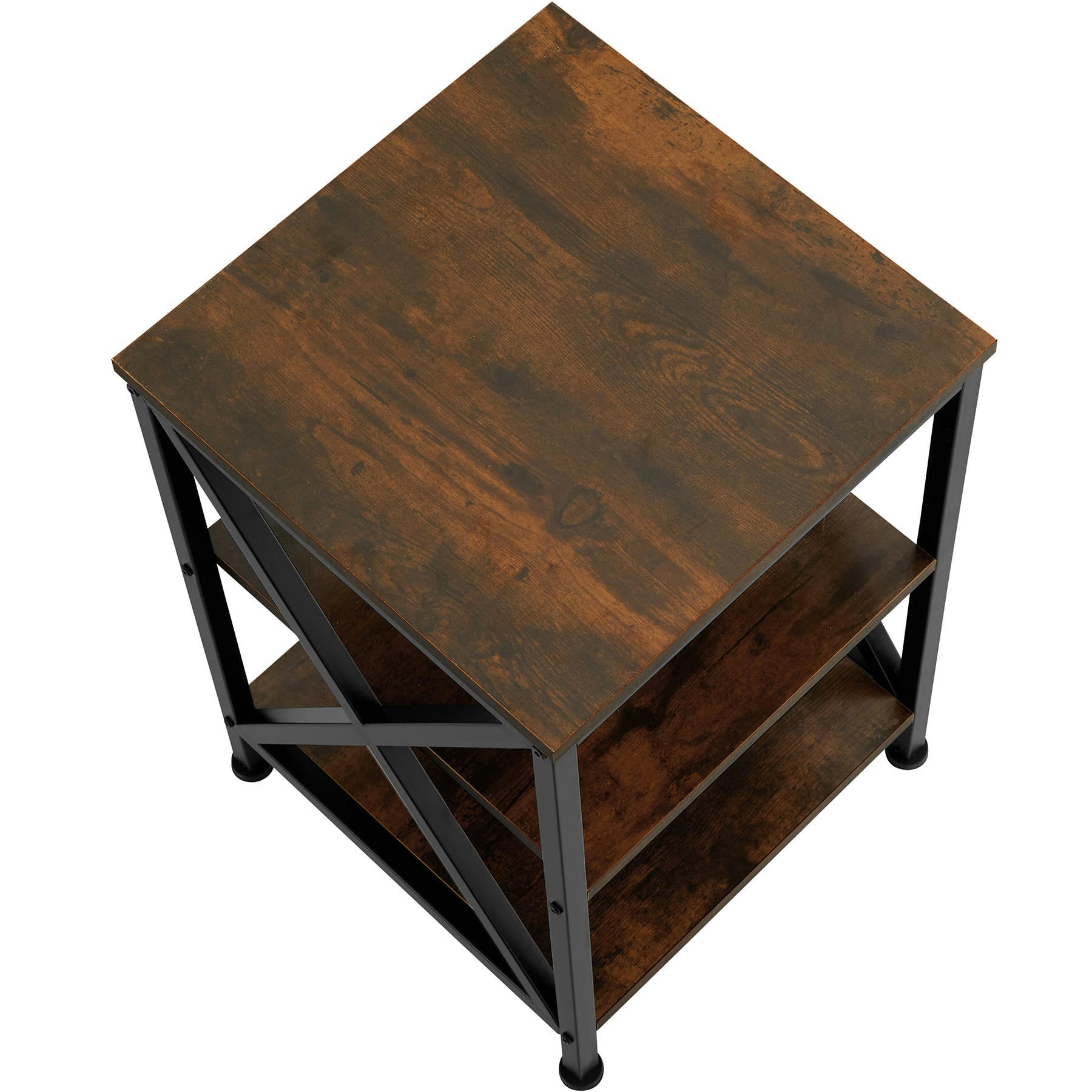 - Table d'appoint Style industriel Bois foncé industriel, rustique