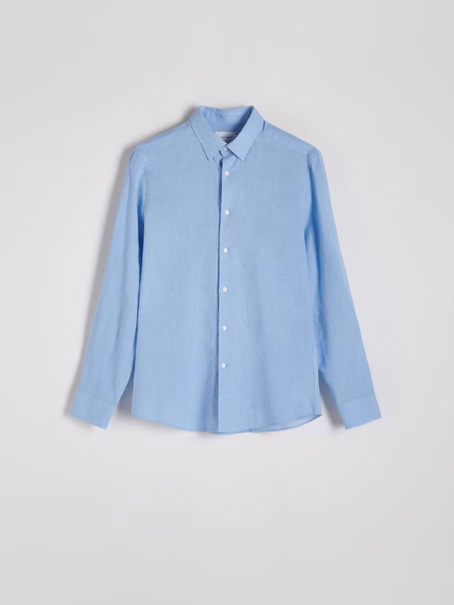 Regular Fit Shirt With Linen Blend