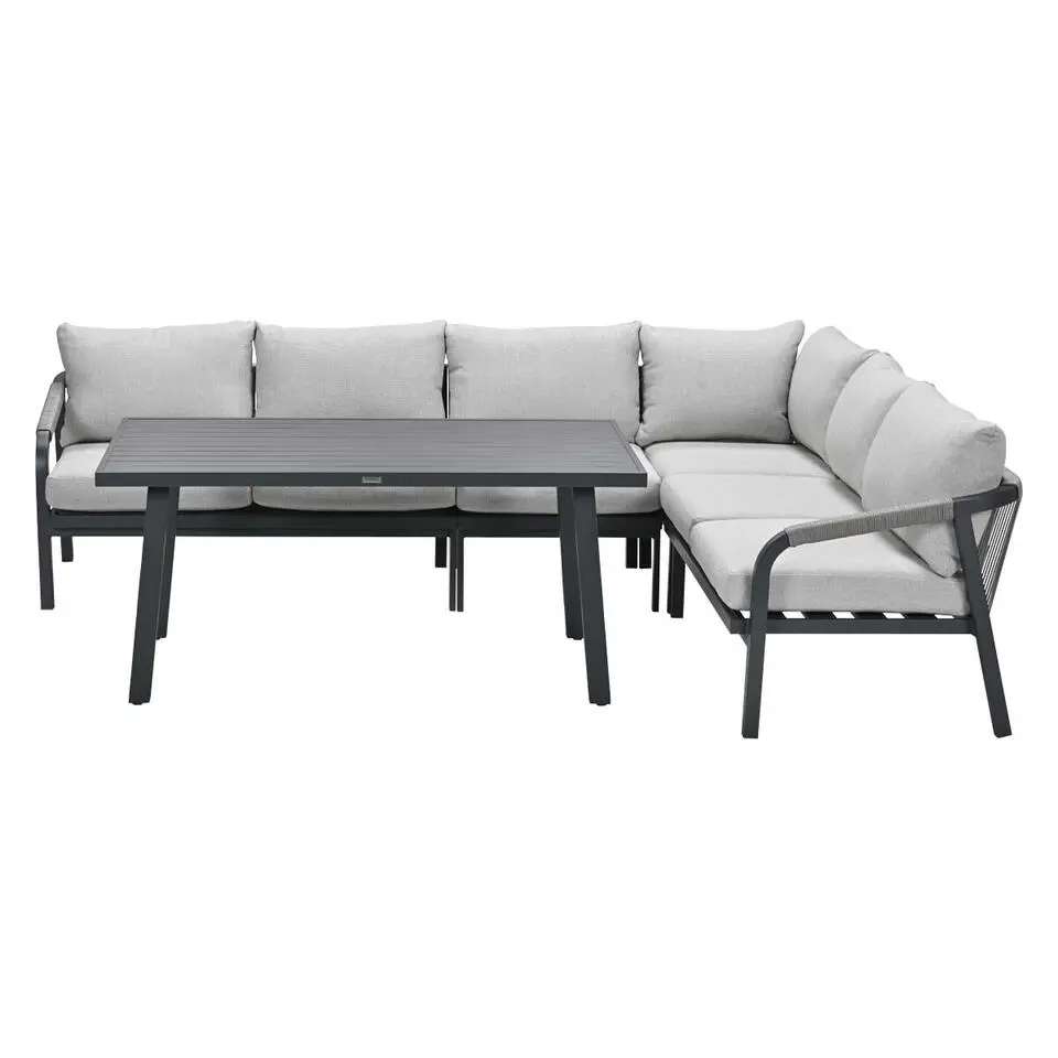 Garden Impressions Tarera lounge dining set 5-delig - donker grijs