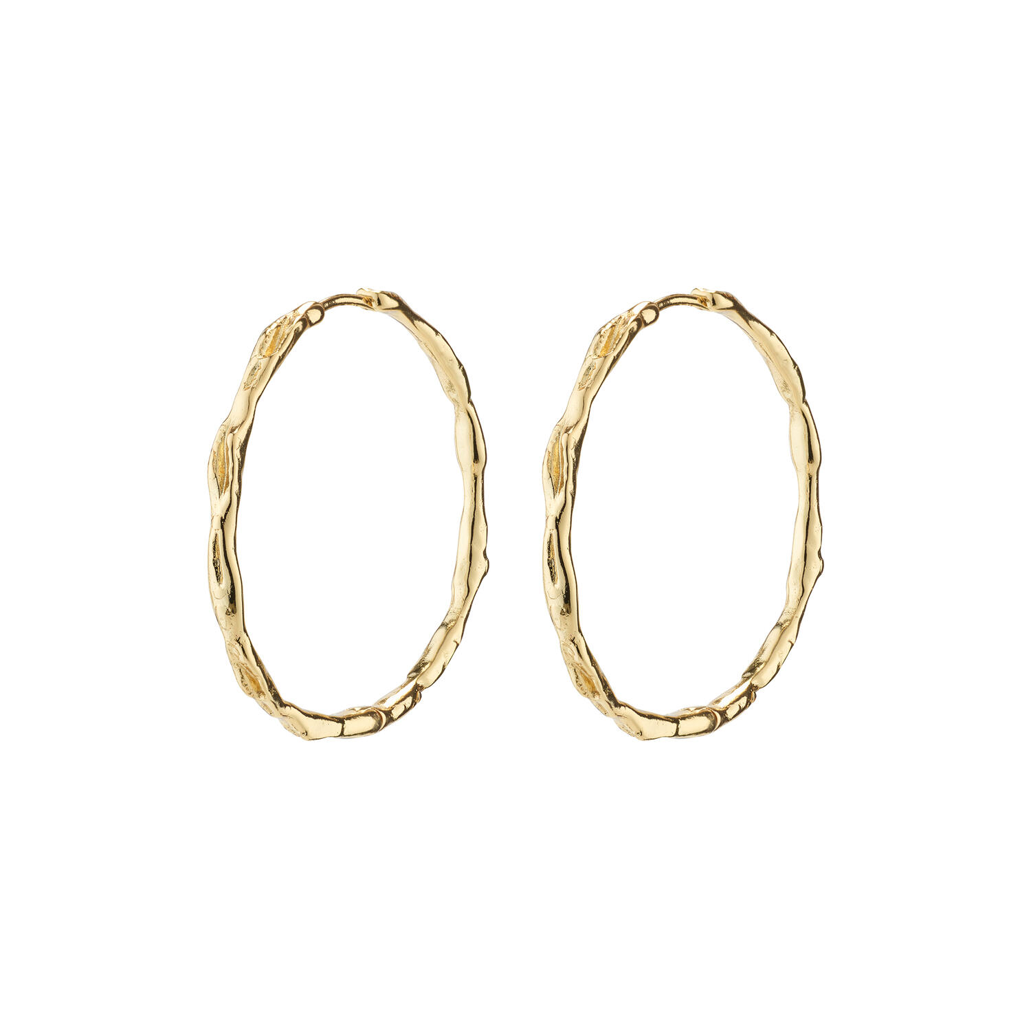 EDDY recycled organiske maxi hoops, guldbelagt