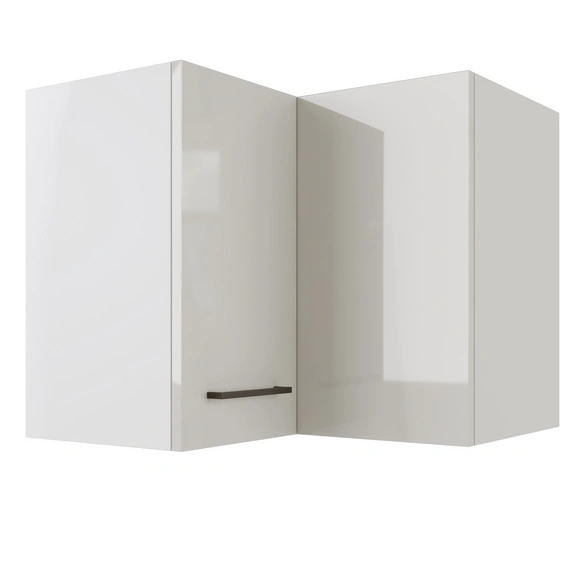 Eck-Hängeschrank, »Lund«, 2 Türen, LxBxH: 60x60x54,8 cm, lichtgrau glänzend
