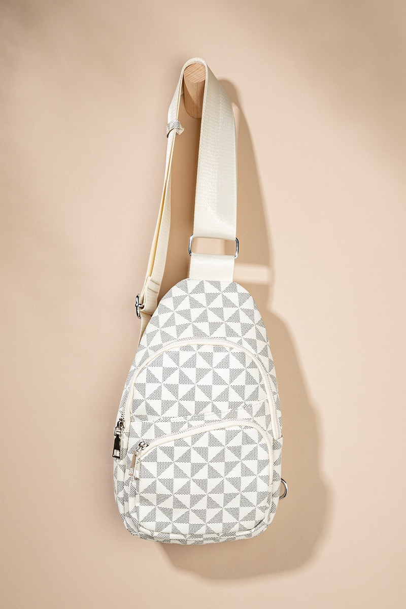 Kelsie Checkered Sling Backpack