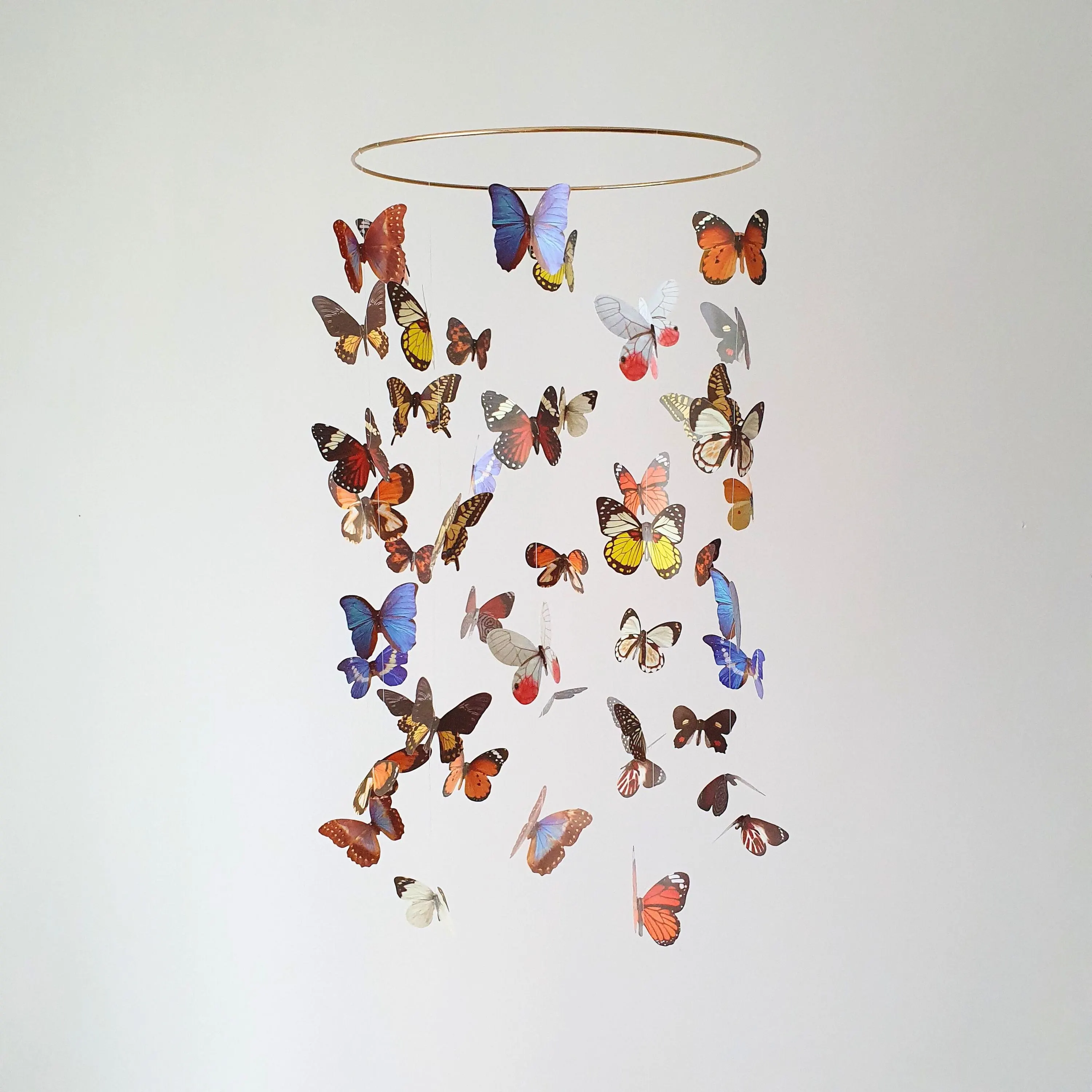 Realistic Butterfly Mobile, Baby Mobile Girl, Butterfly Mobile for Nursery, Modern Mobile, Butterfly Chandelier, Colorful Mobile, Ceiling