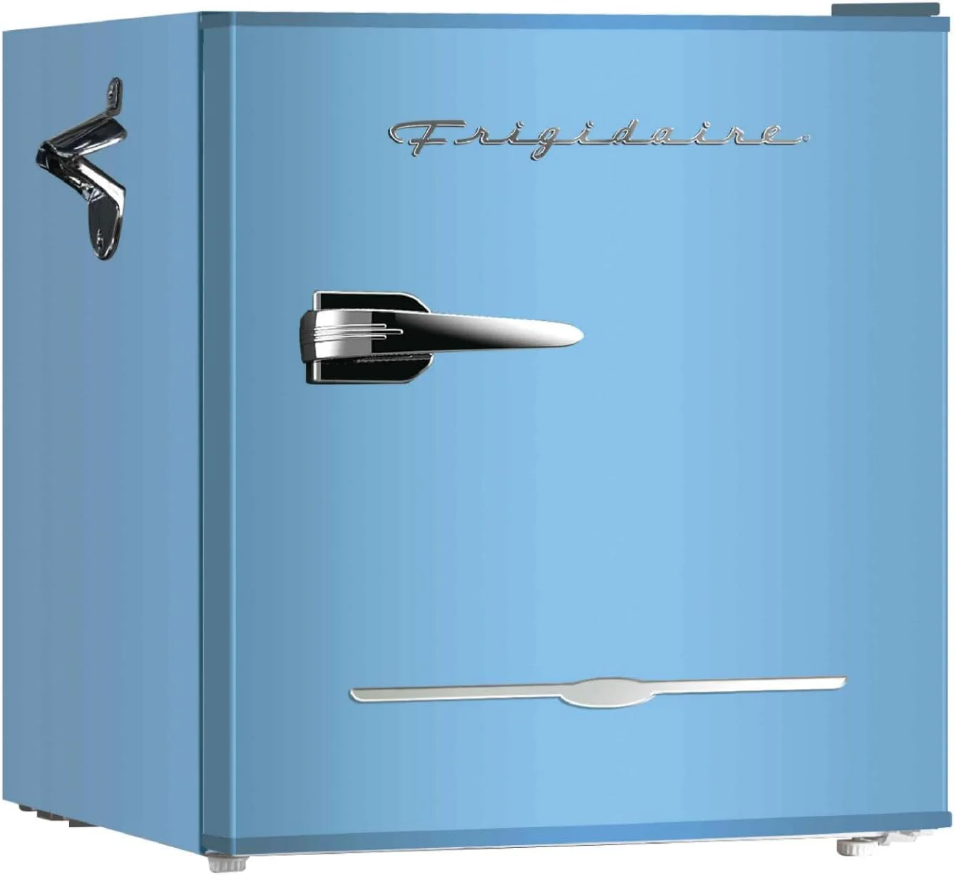 Retro Compact Refrigerator 1.6 Cu.Ft. with Bottle Opener, 16x18x18.5 Inches(Fridge)