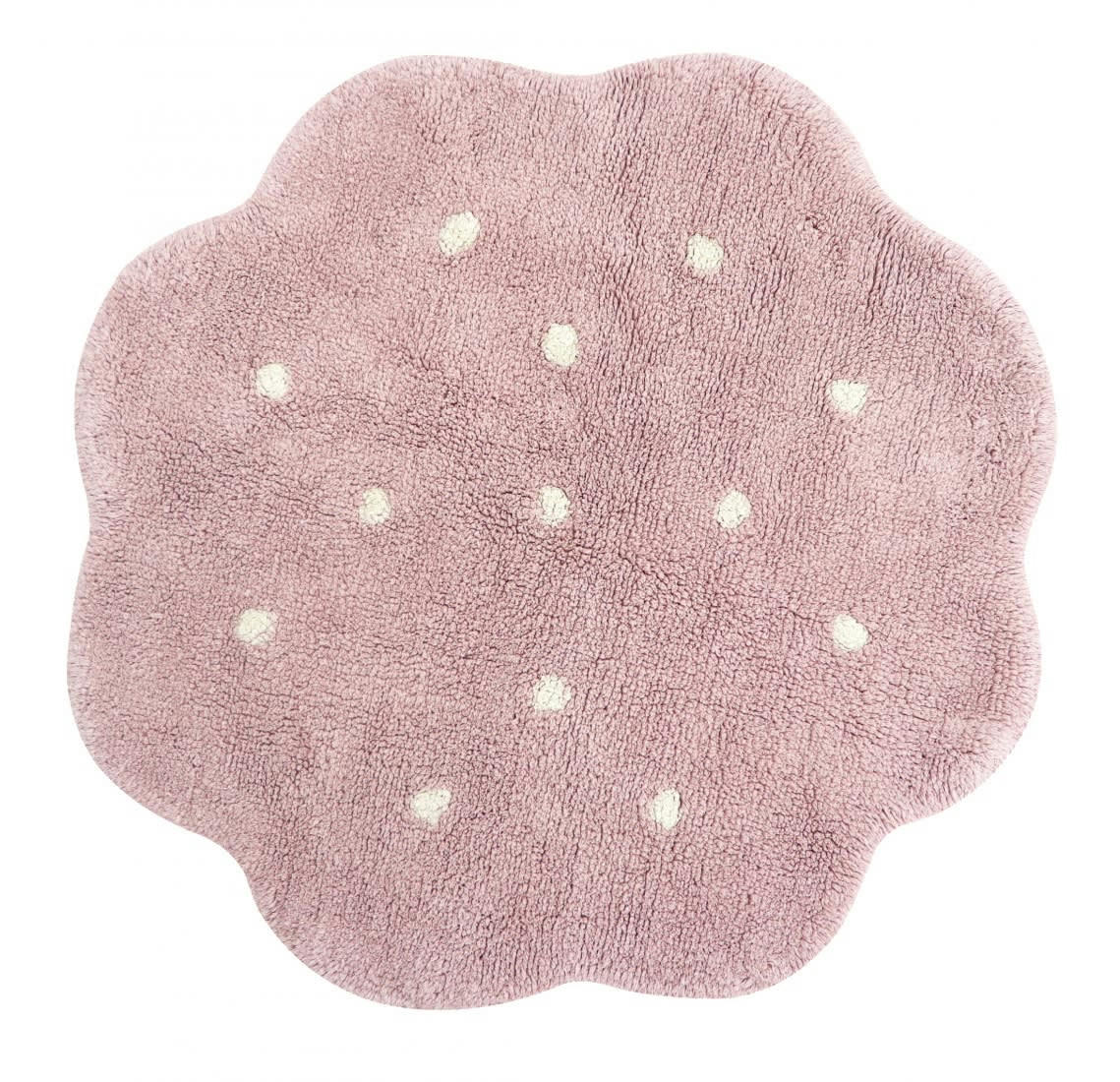MINI ONES - Tapis lavable mini biscuit rose 90x90cm