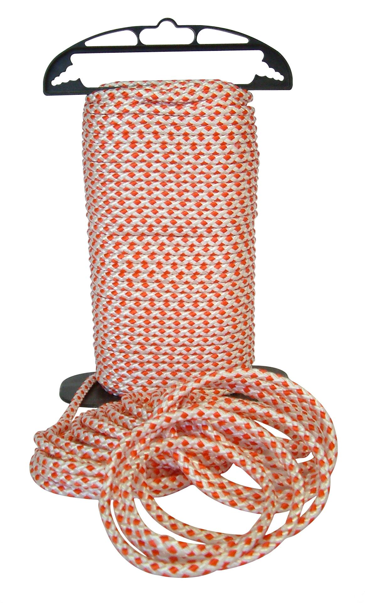 KingCord Polyester Braided Rope, Abrasion and UV resistant, So-ft and Flexible, 1/4-in x 150-ft