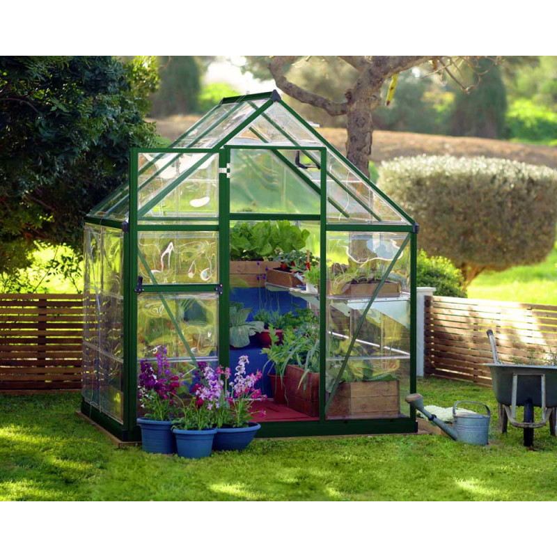 Serre en polycarbonate Harmony verte 2,2 m² CANOPIA
