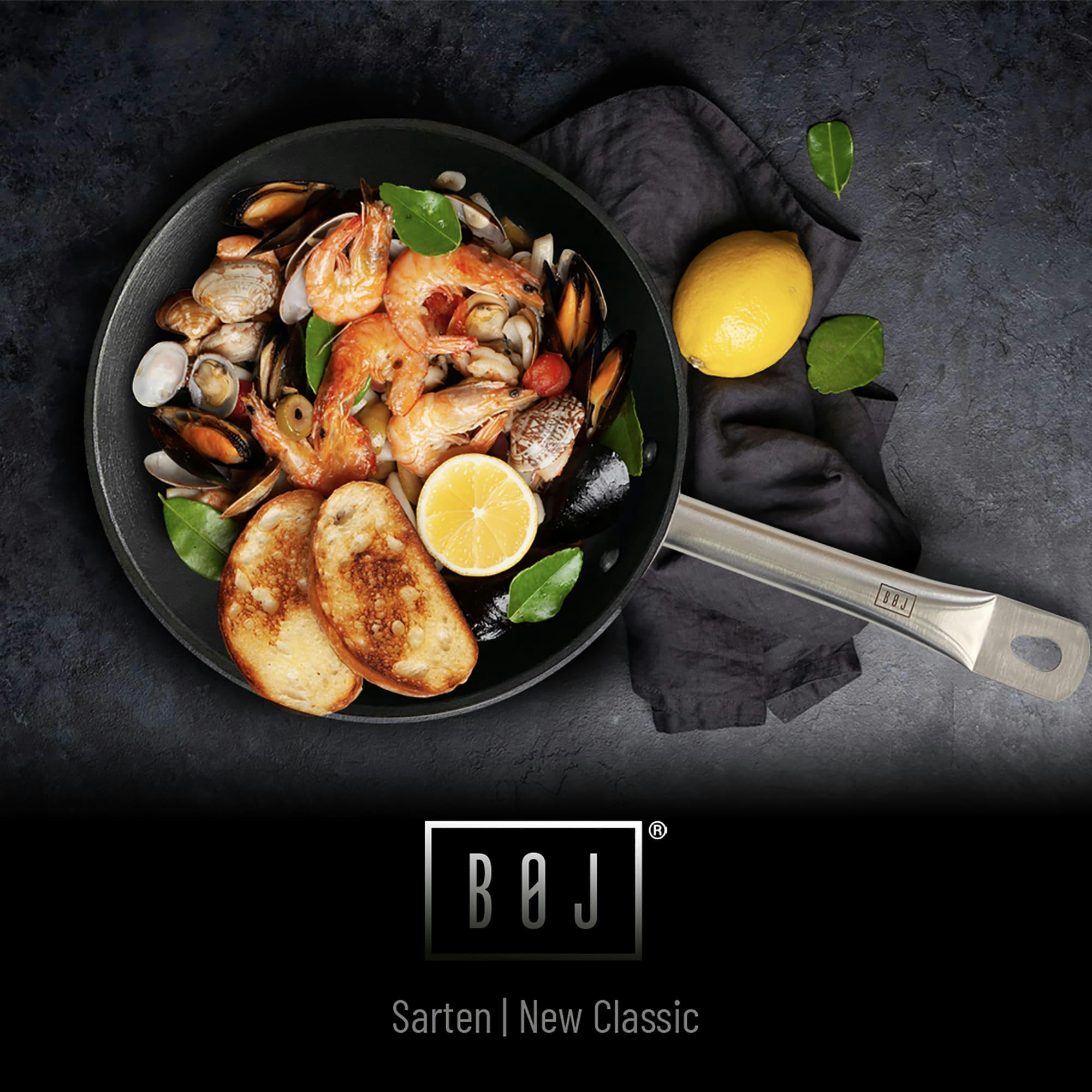 NEW CLASSIC - Poêle en fonte revêtue de téflon D24cm