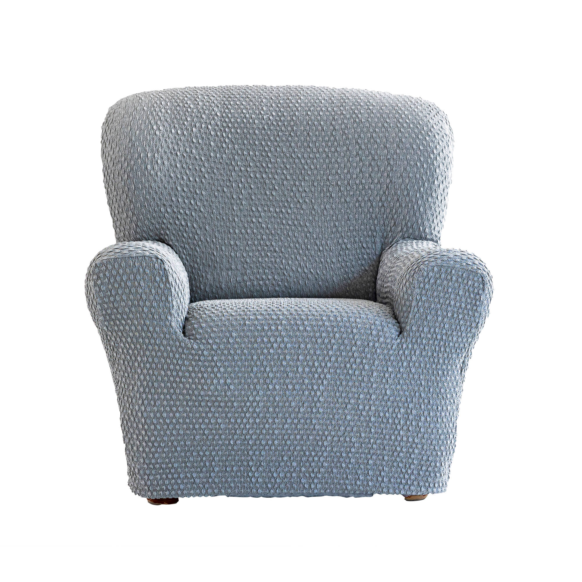 Housse gaufrée bi-extensible canapé fauteuil accoudoirs