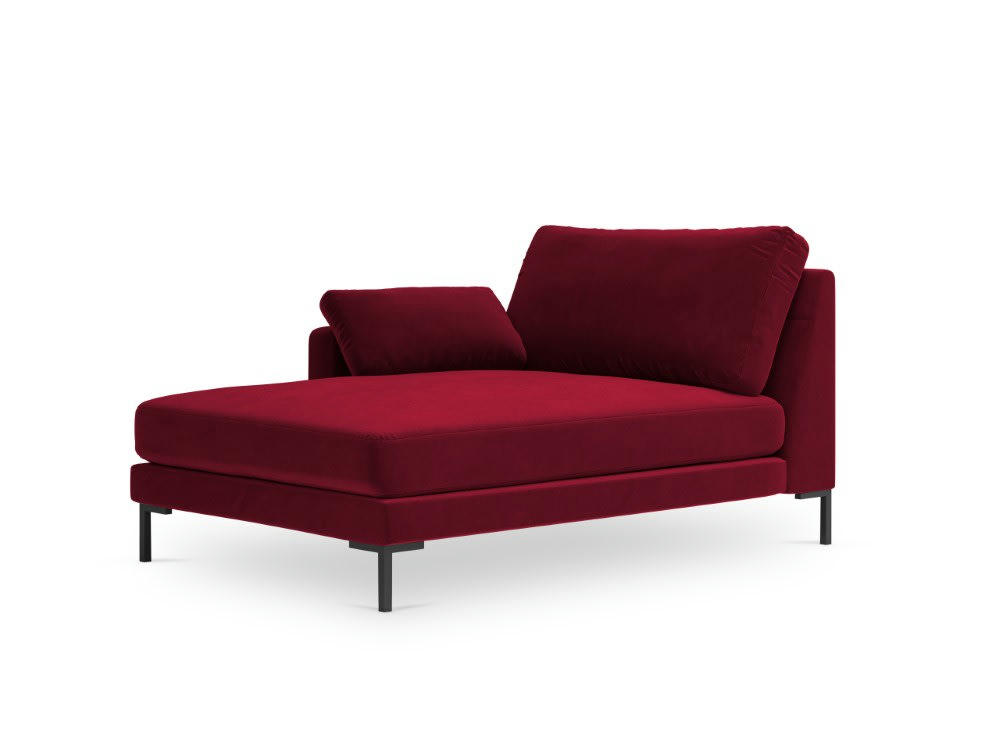 JADE - Méridienne en velours rouge