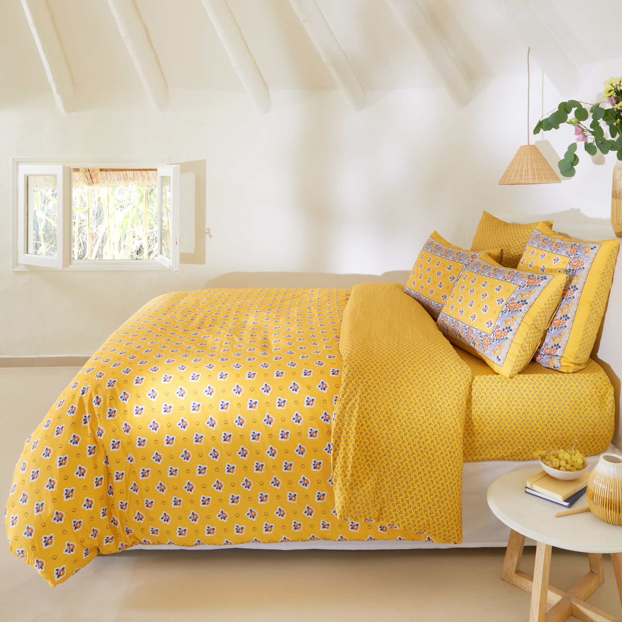 Drap-houssePompadour jaune