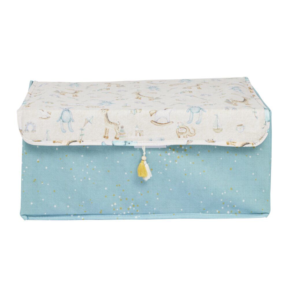 BoÎte de rangement enfant rose ou bleu x3 - 28x14xH14cm
