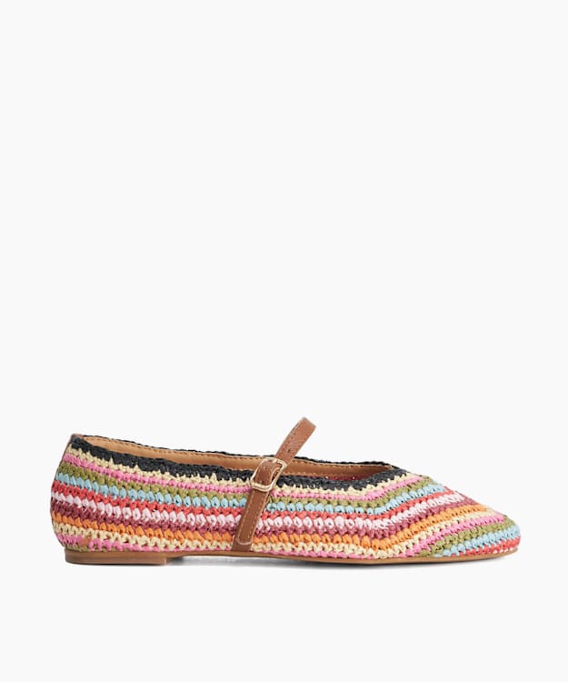 Haloha Multi - Rainbow Raffia Mary-Janes