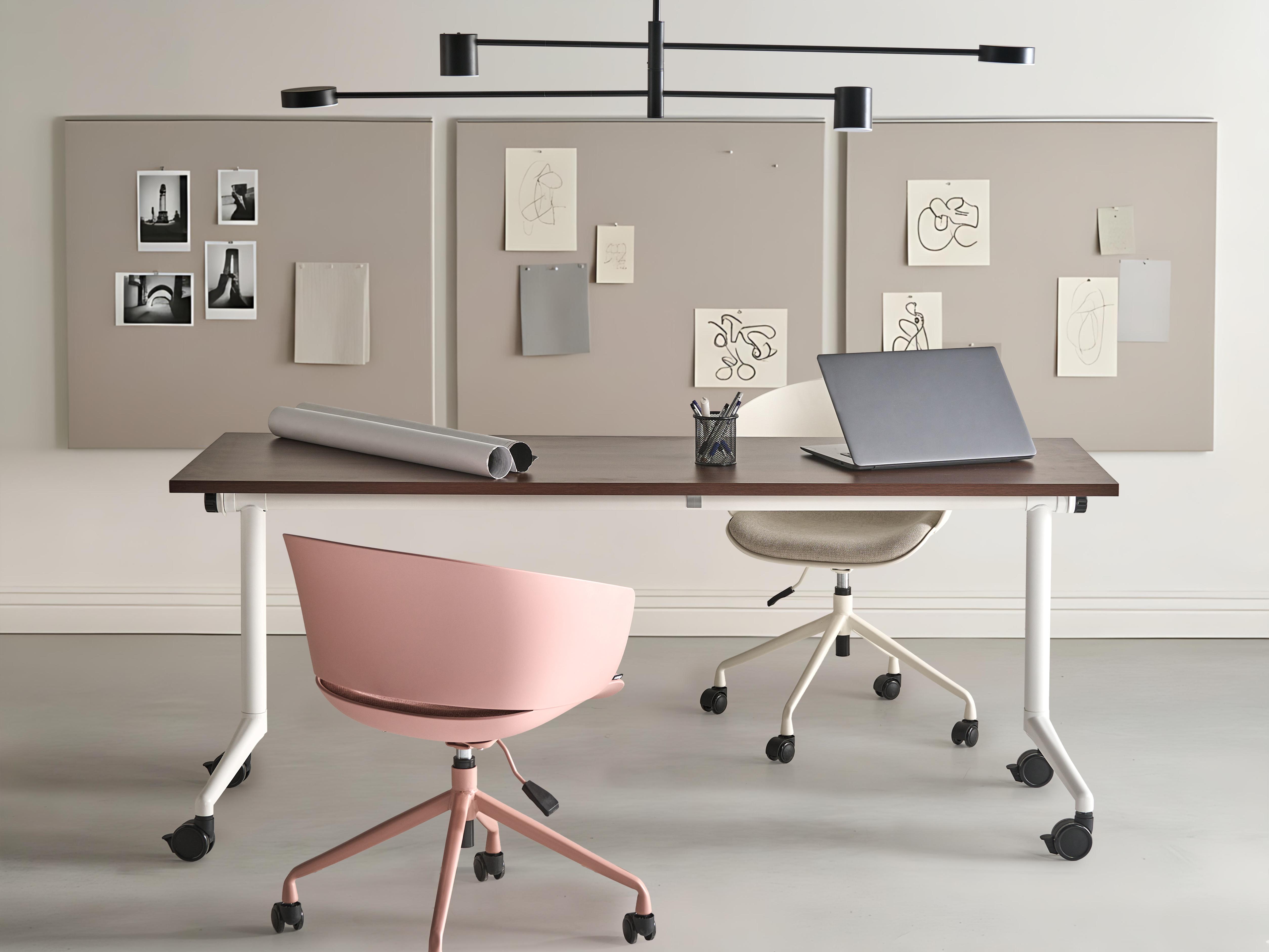 Foldable Office Desk CAVI Dark Brown 180 cm 60 cm