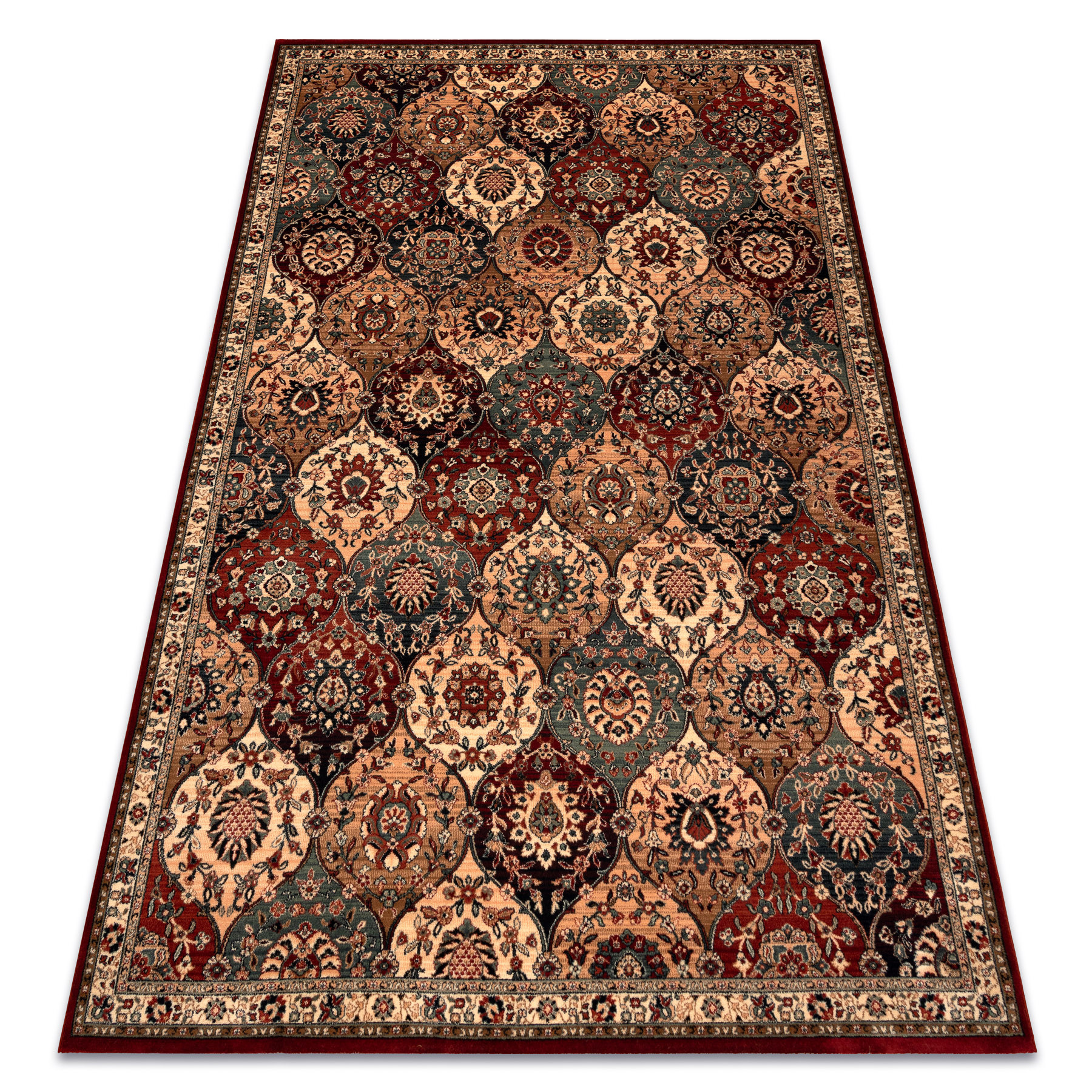 Dywan wełniany KASHQAI 4373 300 orientalny, koniczyna beż / 200x300 cm