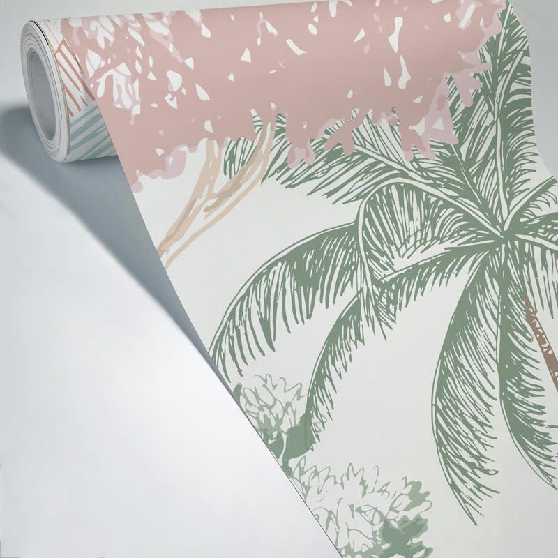 LA PLAGE COLORÉE - Papier Peint Panoramique L432xH270cm Multicolore Bord de mer