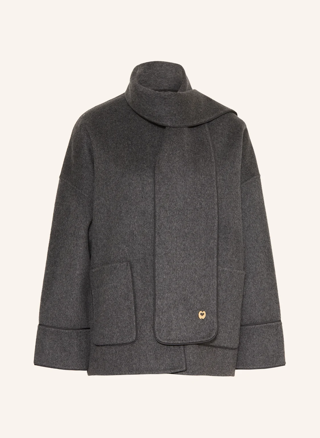 maje Jacke mit abnehmbarem Schal