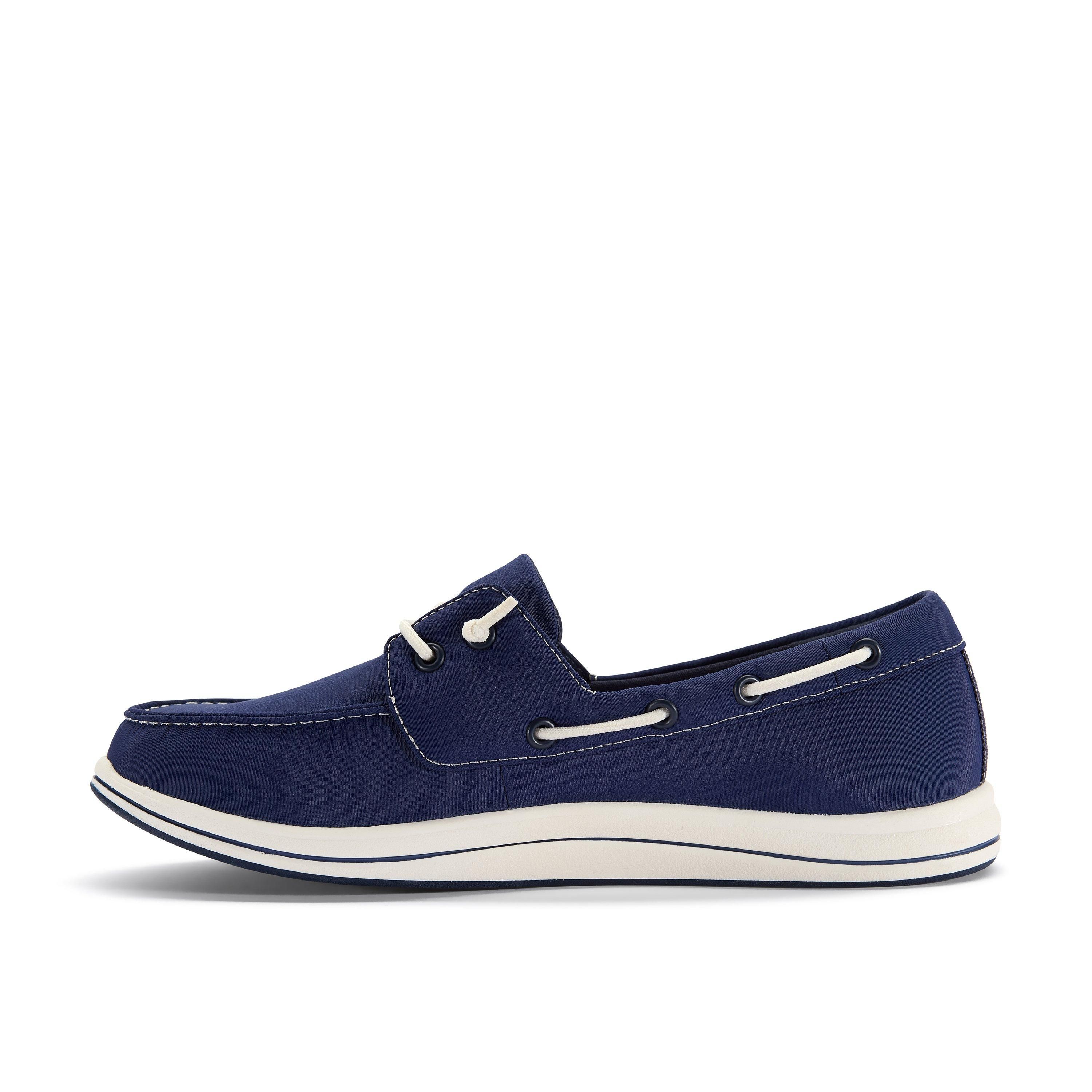 Clarks Brinkley Edge Navy Canvas Slip Ons,Boat Shoes