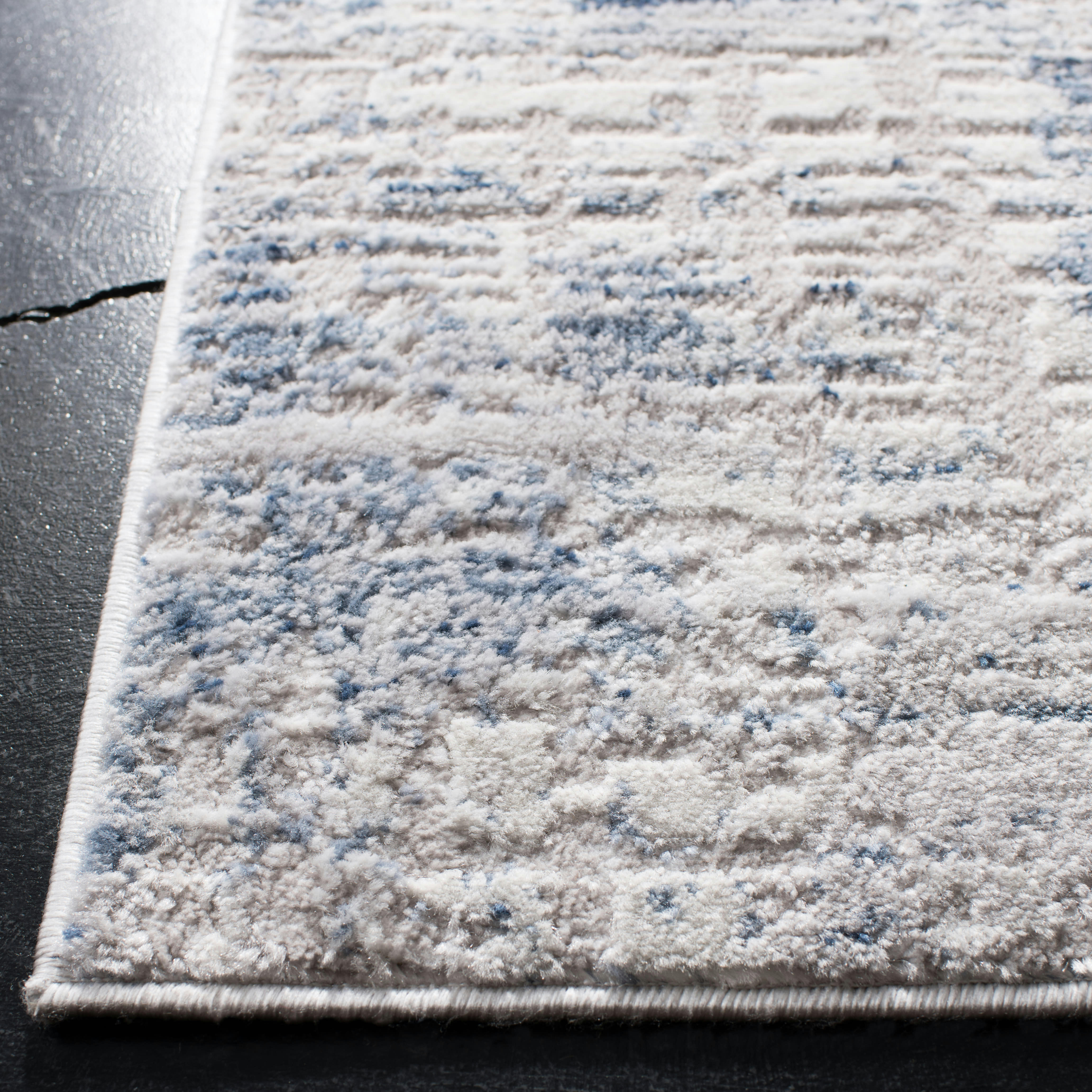 AMELIA - Tapis de salon interieur en bleu & gris, 160 x 229 cm