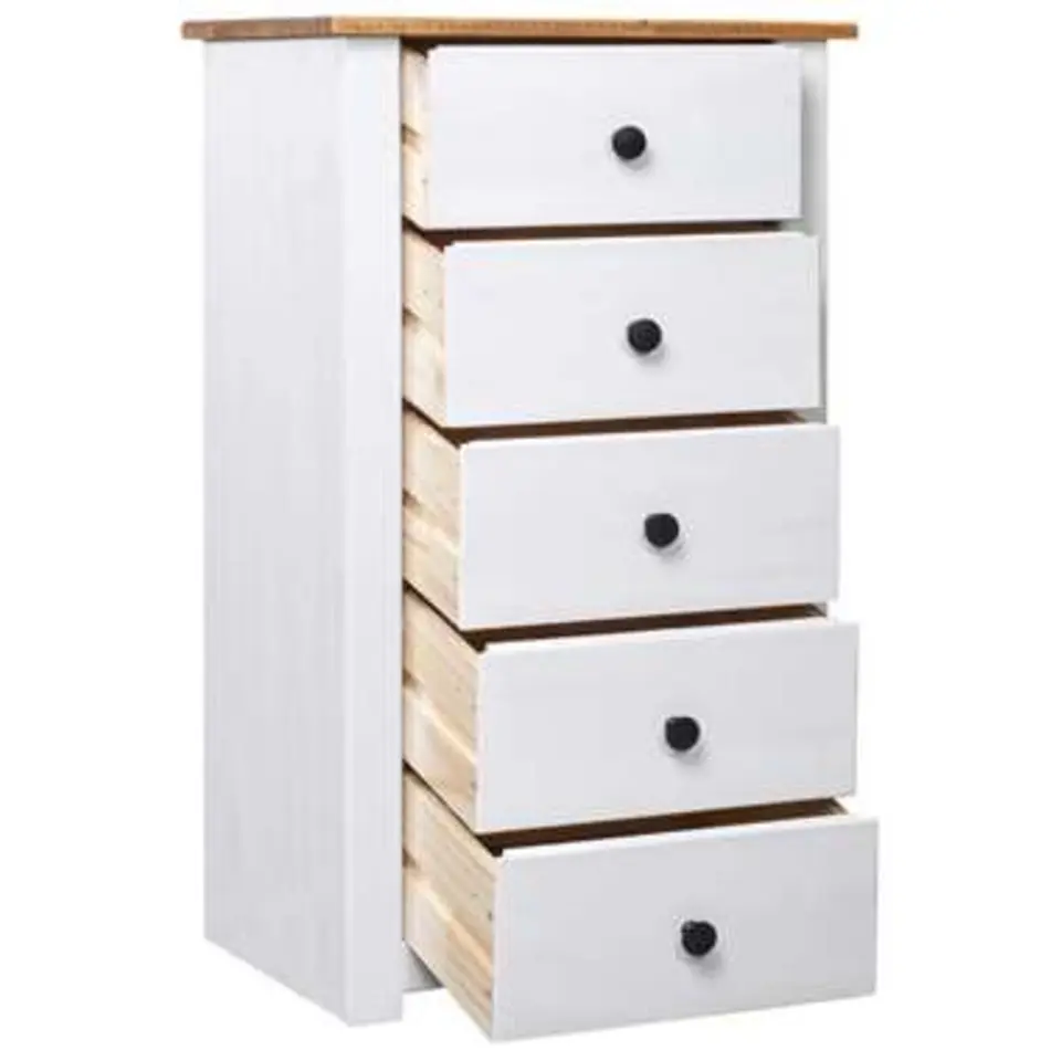 vidaXL - Bijzetkast - Wit - Grenenhout