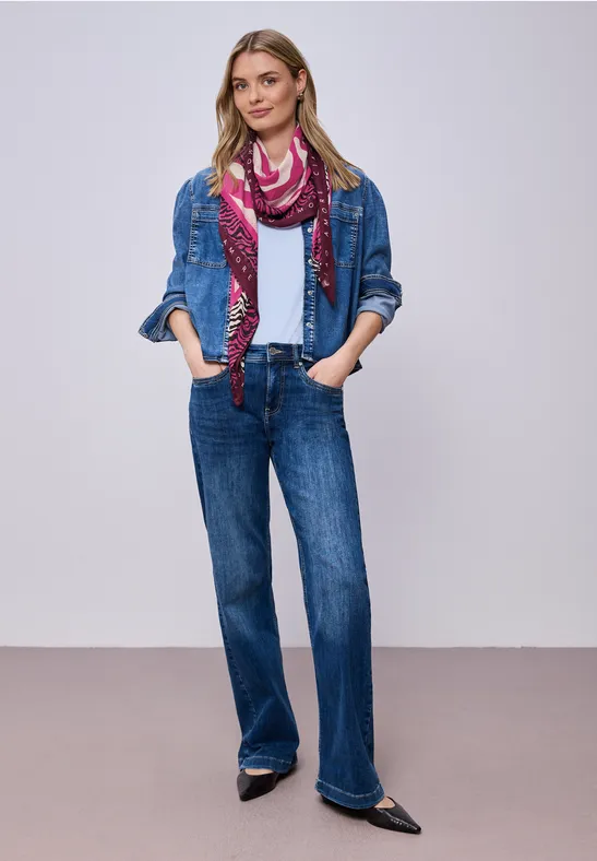 Tuch aus Modal mit Zebra-Print