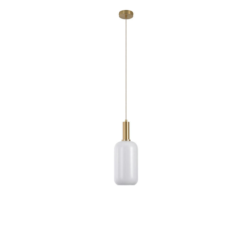 CHELSEA - Suspension cylindrique en verre blanc