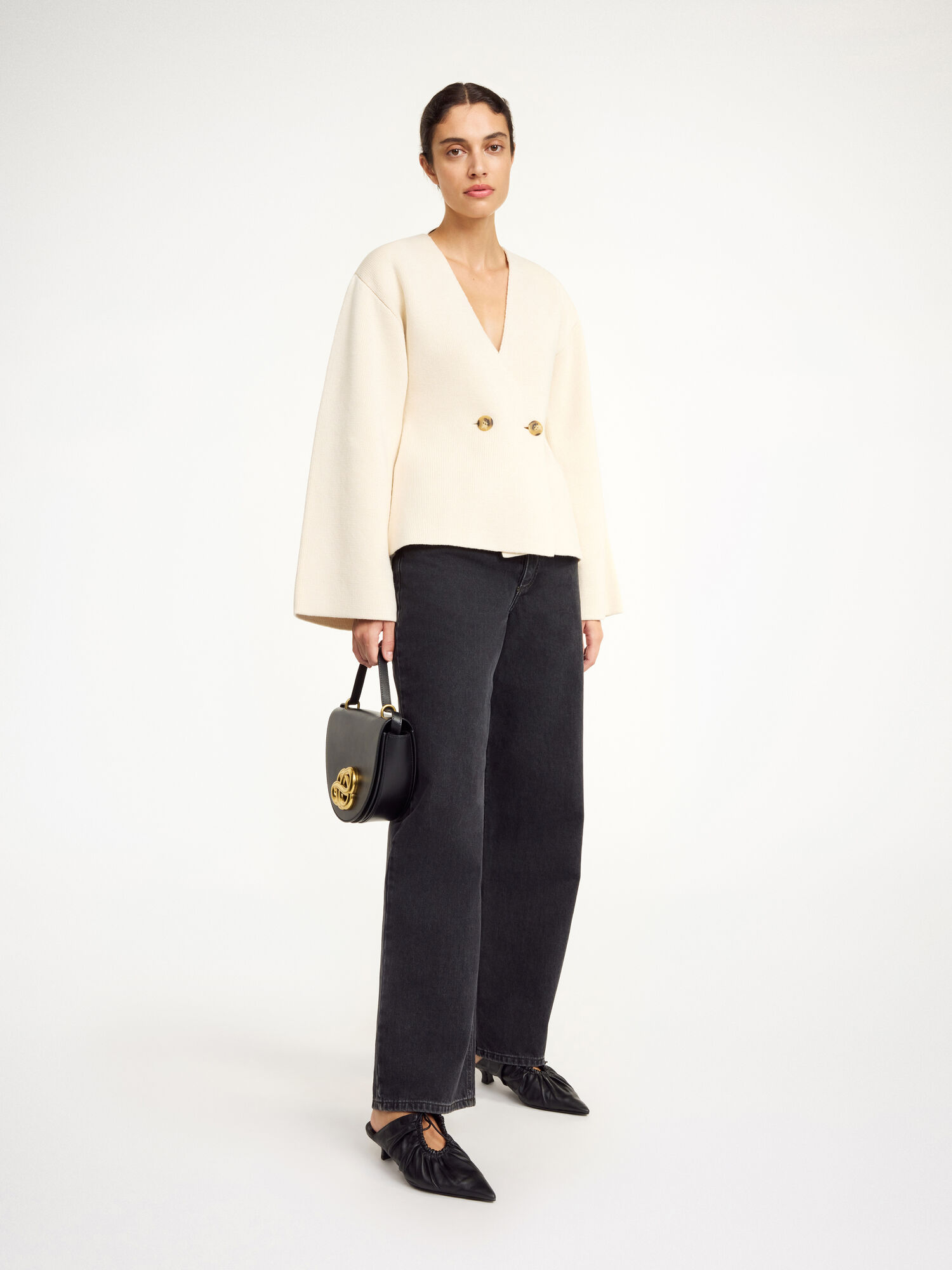Tinley cardigan i uldblanding