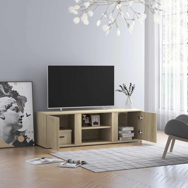 Szafka pod TV Brąz Materiał drewnopochodny vidaXL