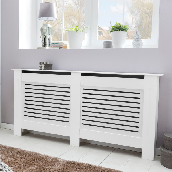 FineBuy Osłona grzejnika mdf biały