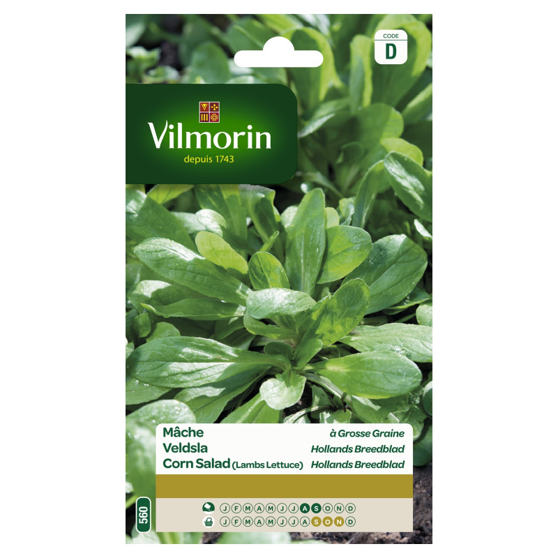 Semences de mâche Grosse Graine 15 g VILMORIN