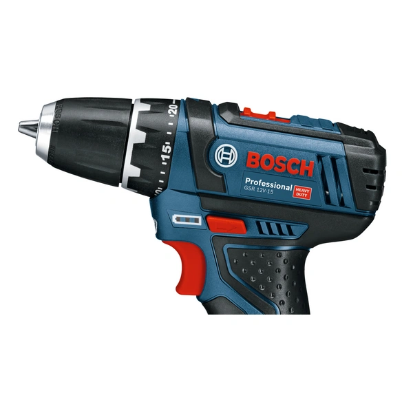 Akku-Bohrschrauber, 12 v, blau/schwarz/rot, mit Akku
