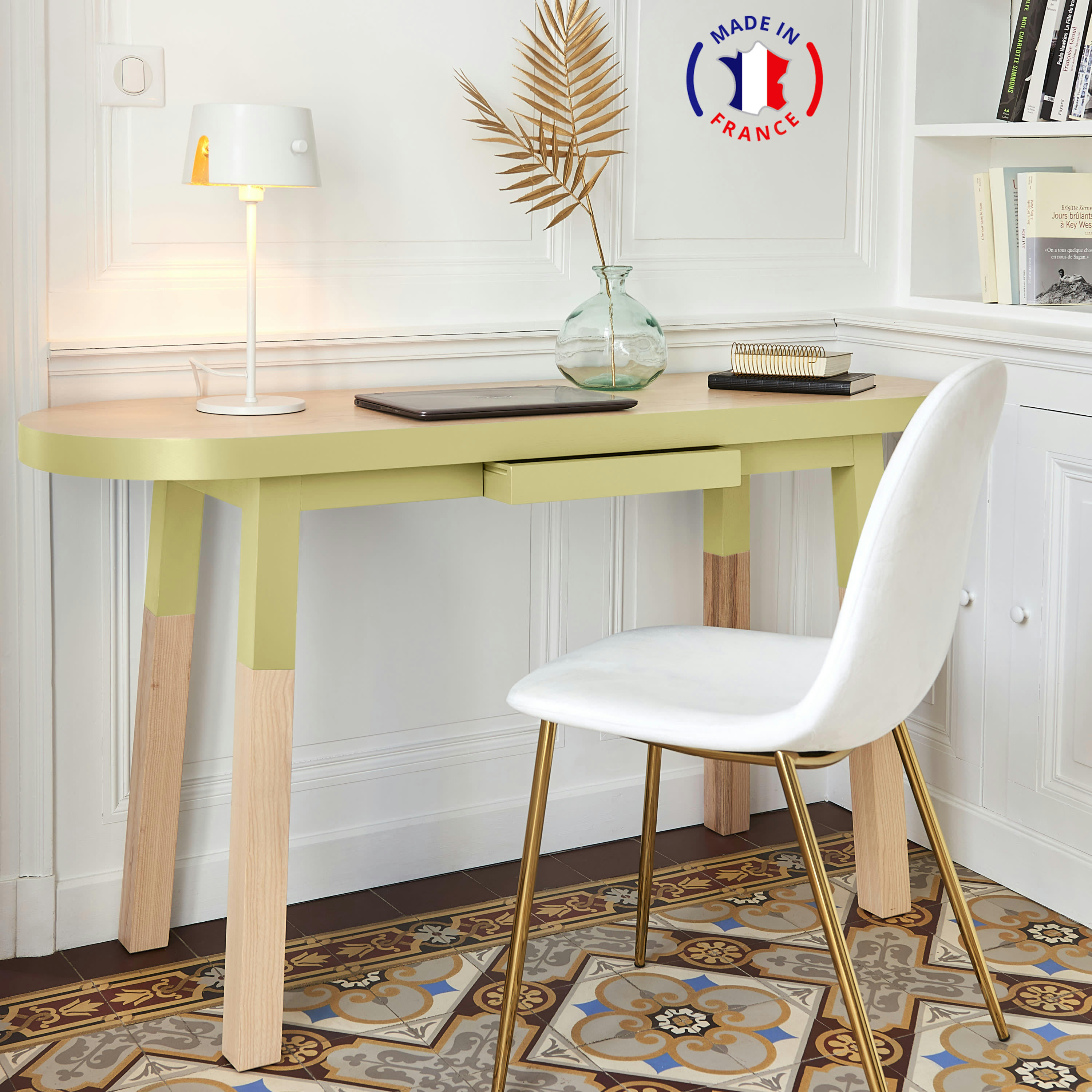EGEE - Bureau Console 100 cm, 100% frêne massif